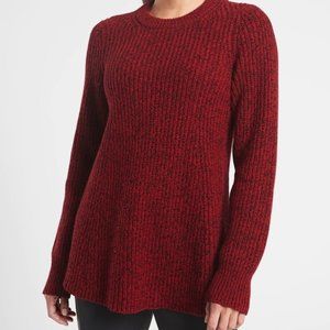 Athleta | Wool Blend Sierra Crew Red Marl Sweater